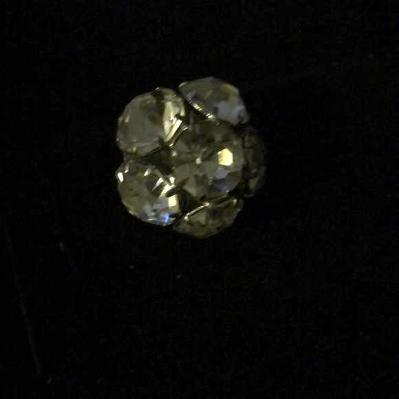 Antique earrings clip on crystal 1940 early cute - Picture 7 of 8